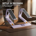 SOUNDANCE Laptop Stand, Aluminum Ergonomic Desk Riser, 10-15.6", Purple - Image 6