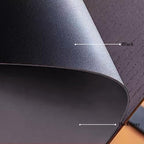 Leather Table Cover, Reversible Double-Sided, 1.8mm Thick, 24x60 Inch, Protector for Rectangular Tables, Waterproof & Oil Resistant for Dining Table, Office Desk, Dresser(Black+Black) - Image 3