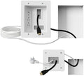 Mount-It! in-Wall TV Cable Management Kit with Recessed Power – Dual Outlet, USB-A and USB-C Ports, 9ft Cord, and Hand Saw – Easy, Safe Cable Management for Organized TV and Home Theater Setups by Mount-It
