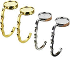 Desk Hook 6/12pcs Portable Folding Bag Hook - for Indoor/Outdoor Table Use(Gold,12pcs) by Unknown