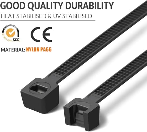18 inch White Zip Ties Heavy Duty 1000 Pack Long Cable Ties 75 LBS - Image 4