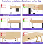 Univivi No Drill Under Desk Cable Management Tray, 48 inch Cable Management - Image 5