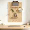 AMSXNOO Modular Wood Peg Board Wall Organizer Kits, 40X60CM/15.7X23.6IN by AMSXNOO