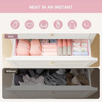 Criusia Drawer Organizer Clothes, 21 Pack Dresser Organizer for Baby Clothes, Underwear, Sock - Foldable Closet Organization and Storage Dividers Bins for Nursery, Bedroom (Pink) - Image 3
