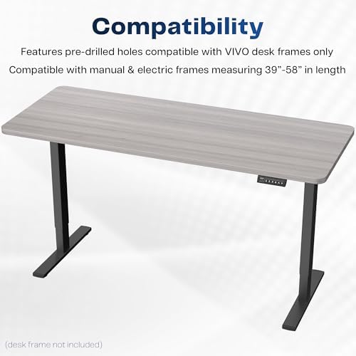 VIVO Dark Gray 60 x 24 inch Solid Table Top, DESK-TOP60G - Image 4