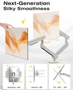 NB SmooVex™ Single Computer Monitor Mount, Monitor Stand fits up to 32 Inch, Mechanical Spring Monitor Arm, VESA 75/100 mm, Model-A5 (Silver) - Image 3