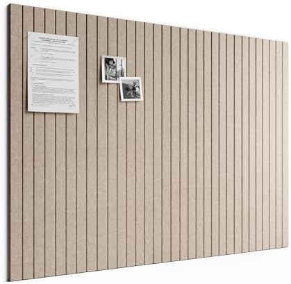 Bumusty 48"x 36" Large Felt Bulletin Board Tiles, Taupe by BUMUSTY