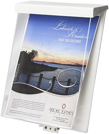 Clear-Ad - Acrylic Waterproof Outdoor Brochure Holder with Self-Closing Lid - Permit Box - Plastic Heavy Duty Flyer Display 8.5x11 - SRE-912-HD (Pack of 1) by Clear-Ad