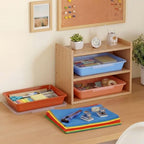 Tinlade 6 Pcs Classroom Paper Storage Bins with Lids, 13x10, Boho - Image 6