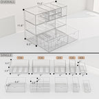 Clear 10-Drawer Stackable Desk Organizer Storage Set - Image 3