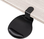 EHO Clamp-On Mouse Platform with Gel Wrist Rest, 360° Rotating Under Desk Mouse Tray with Slide-in Storage, Ergonomic Space-Saving Armrest for Left or Right-Hand Use, TAA-Compliant by EHOPrime
