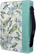 Sunflowers Poetic Scriptures Bible Cover for Women Soft PU Leather Verse Print Bible Carrying Case Large Capacity Book Organizer with Top Handle Gifts for Christians - Image 3