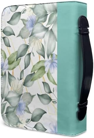 Sunflowers Poetic Scriptures Bible Cover for Women Soft PU Leather Verse Print Bible Carrying Case Large Capacity Book Organizer with Top Handle Gifts for Christians - Image 3