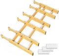 SpaceAid Bamboo Drawer Dividers with Inserts and Labels, Kitchen Adjustable Drawer Organizers, Expandable Organization for Home, Office, Dressers and Bathroom, 6 Dividers with 12 Inserts (13.25-17 in) by SpaceAid