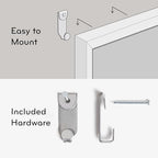 U Brands Farmhouse White Frame, 20 x 30 in, Magnetic Dry Erase White Board - Image 6
