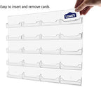 Marketing Holders Hanging Business Card Holders 20 Pocket Clear Acrylic Slots Display Rack with Hardware for 3.5" x 2" Horizontal Gift or Appointment Cards - Image 4