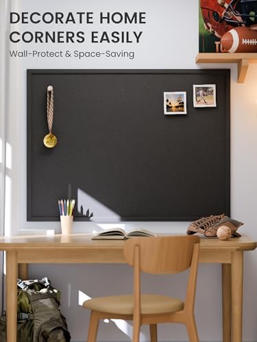 Fluxynara Framed Felt Bulletin Board, 47.2" x 35.4", Black - Image 4