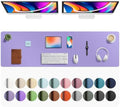Aothia Faux Leather Desk Mat Mouse Pad, 63" x 17", Light Purple by AothiaSimpleNaturalUnique