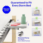 BedShelfie Bedside Shelf for Dorm Room - Dorm Essential 2.0, White - Image 2
