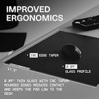 Wallhack VA-005 Glass Gaming Mouse Pad – Speed Surface, Large Mousepad for Esports, Smooth Low-Friction Glide, Tempered Glass, Ergonomic Low Profile, Durable & Portable with Carry Case | Vapour Black - Image 7
