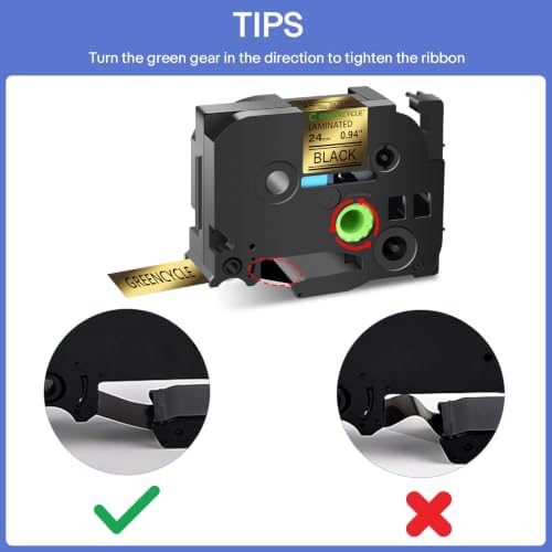 Compatible for Brother P Touch Label Maker Tape 24mm 0.94 Laminated Gold - Image 2