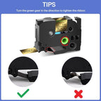 Compatible for Brother P Touch Label Maker Tape 24mm 0.94 Laminated Gold - Image 2