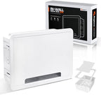 in-Wall Media Box - TV Cable Management Kit, Structured Media Enclosuree, Home Theater Box, Compatible with Roku, Apple TV, Samsung One Connect Mini - WiFi Friendly, Dual Purpos, White-9" by Rogierra