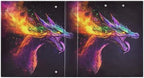 Fantasy Dragon Rainbow Fire Decorative 3 Ring Binder 1.5 Inch Large View Binders with Pockets Holds 200 Sheets File Organizer for Office College School, 2 Pack - Image 2