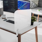 Desk Divider, 17" x 18" Desk Privacy Panel, Frosted Acrylic Office Partition, Table Divider with Clamps, Privacy Divider for Schools Office Call Centers Workstation - Image 6