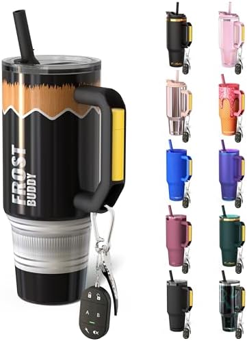 Frost Buddy Thicc Buddy 40oz Tumbler - Spill-Proof Flip Lid (Black Pencil) by FrostBuddy