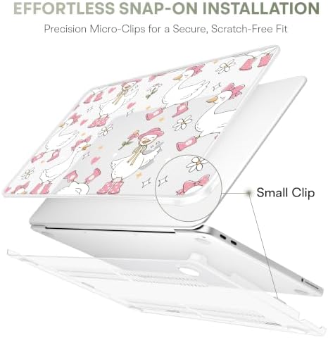 May Chen Compatible with MacBook Neo 13 inch Case 2026 Model A3404, Plastic Hard Shell,Keyboard Cover,Screen Protector,Dust Plug, for MacBook Neo 13" with A18 Pro Chip, Cute Goose Spring - Image 7
