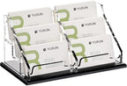 YUXUN Black Business Card Holder for Desk Acrylic Business Card Holder by AcrylicBusinessCardHold