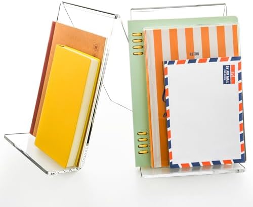 Acrylic Book Stand, Book Display Holder 6 x 9, Clear Acrylic Display Easel Transparent Display Stand Holder Tablet Holder for Album, CD, Magazine, Picture, Plate, Artworks, Phone, (2-Pack) - Image 2