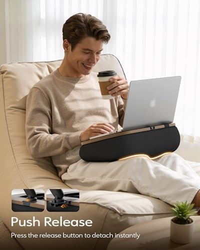 LULULOOK 2-in-1 Lap Desk & Kindle Pillow Stand with Beanbag - Image 4