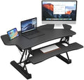 Mount-It! Standing Desk Converter 48" Wide Sit Stand Extra Large Desk Riser by Mount-It