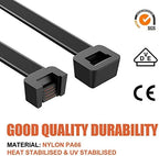 14 Inch Zip Ties (Bulk 1000 Pack Black),60LBS Tensile Strength Heavy Duty Cable Wire Ties With Self-Locking Adjustable Durable Nylon Tie Wraps for Indoor Outdoor - Image 3