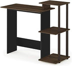 Furinno Efficient 29-Inch Computer Desk with 3-Tier Shelf, Brown Walnut - Image 7