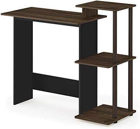 Furinno Efficient 29-Inch Computer Desk with 3-Tier Shelf, Brown Walnut - Image 7