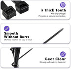 Zip Ties, RAZCC 1200pcs Black Cable Zip Ties 12 Inch, Heavy Duty Plastic Wire Ties with 100lb Tensile Strength, Self-Locking Black Nylon Tie Wraps for Indoor and Outdoor - Image 4