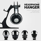 BRAINWAVZ The Gravitas - Headphone Stand & Game Controller Holder for Desk - Universal Design for All Types of Headsets & Gamepads (Black) - Image 4