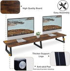TEAMIX 42 inch Large Dual Monitor Stand Riser,TV Riser,Desk Shelf Organizer - Image 4