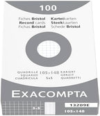 Exacompta 10 Cases 100 Index Cards 5x5 105 x 148 mm White - Image 3