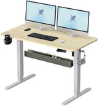 Standing Desk with Hidden Cable Management,55x24,Lightwood by ERGOCOLLECT