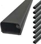 Electriduct 1.5" Locking Channel Raceway Cord Concealer and Wire Hider Cable Manager - 46 Inch - Black - 10 Pack by Electriduct