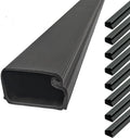 Electriduct 1" Locking Channel Raceway Cord Concealer and Wire Hider Cable Manager - 46 Inch - Black - 10 Pack by Electriduct