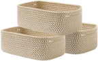 KALLAX Small Woven Storage Basket for Organizing, 12 x 8 x 4.5 inch, 3 Pack by KALLAX