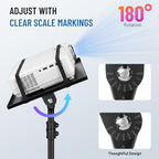 CAHAYA Projector Stand Adjustable Laptop Tripod Stand Portable with Casters - Image 3