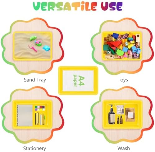 ShineMe Plastic Paper Trays for Classroom, 6 Pack Colorful Classroom Turn in Bins, Thick and Sturdy A4 Letter Size Flat Storage Trays for Classroom Organization and Storage - Image 5