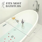 42" Supreme - Clear Acrylic Bathtub Tray Caddy Tub Shelf, Spa Board Luxury Bathroom Bath tub Table, Fits Across Bathtubs, Book, iPad and Wine Glass Holder (Supreme, 42") - Image 3