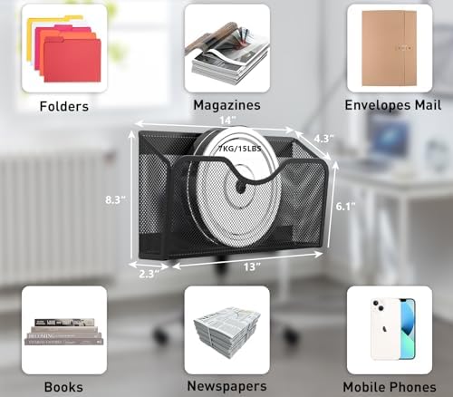 JANE EYRE Magnetic File Holder - 3PCS Paper Mail Organizer - Image 6